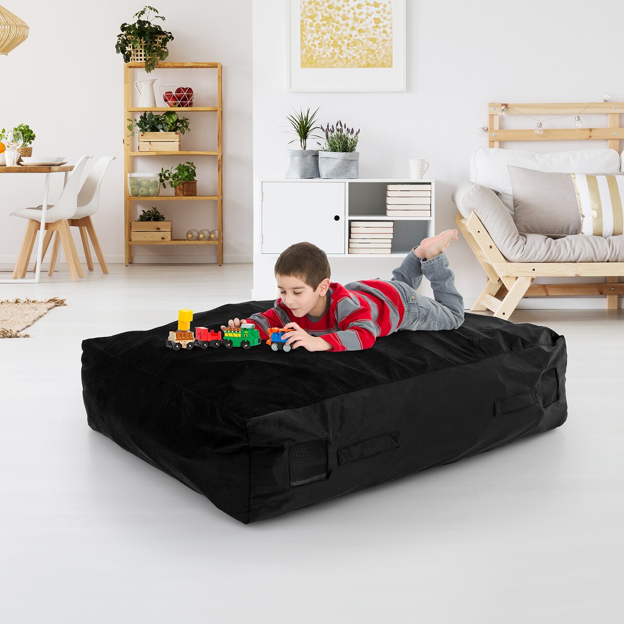 Soft Foam Sensory Crash Pad for Kids with Washable Velvet Cover
